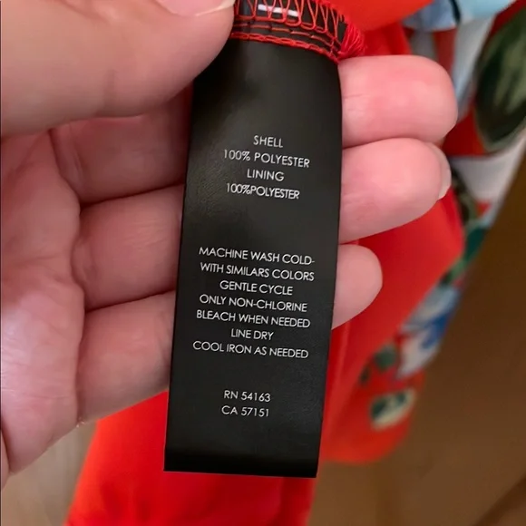 JH COLLECTIBLES UEC Women’s Size 16 Floral Sleeveless Red Sheath Dress - Picture 5 of 11